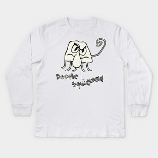 Doodle Squidward Kids Long Sleeve T-Shirt